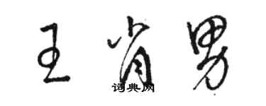 骆恒光王肖男草书个性签名怎么写