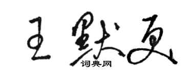 骆恒光王默更草书个性签名怎么写