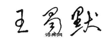 骆恒光王蜀默草书个性签名怎么写