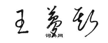 骆恒光王梦斯草书个性签名怎么写