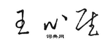 骆恒光王心慰草书个性签名怎么写