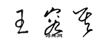 骆恒光王容其草书个性签名怎么写