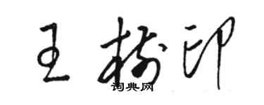 骆恒光王树印草书个性签名怎么写