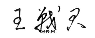 骆恒光王战君草书个性签名怎么写