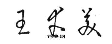 骆恒光王幸美草书个性签名怎么写