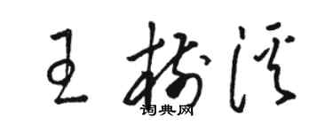 骆恒光王树溪草书个性签名怎么写