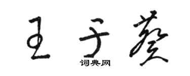 骆恒光王于葵草书个性签名怎么写