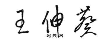 骆恒光王伸葵草书个性签名怎么写