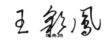 骆恒光王彩凤草书个性签名怎么写
