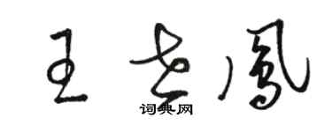 骆恒光王世凤草书个性签名怎么写