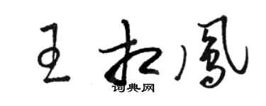 骆恒光王相凤草书个性签名怎么写