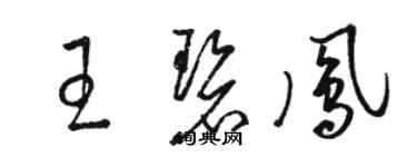 骆恒光王碧凤草书个性签名怎么写