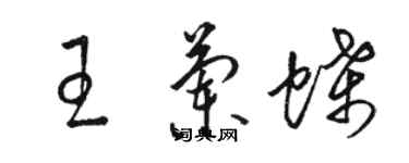 骆恒光王兰蝶草书个性签名怎么写