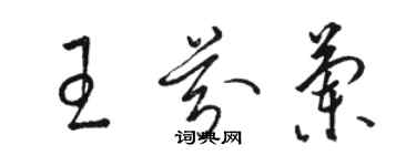 骆恒光王芬兰草书个性签名怎么写