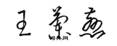 骆恒光王兰慈草书个性签名怎么写