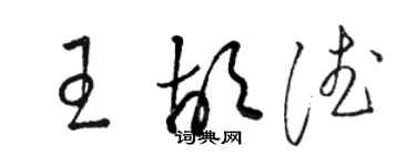 骆恒光王胡德草书个性签名怎么写