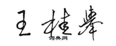 骆恒光王桂举草书个性签名怎么写