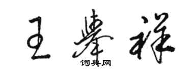 骆恒光王举祥草书个性签名怎么写
