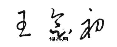 骆恒光王念初草书个性签名怎么写