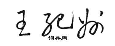 骆恒光王纪州草书个性签名怎么写