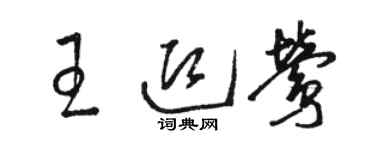 骆恒光王迎莺草书个性签名怎么写
