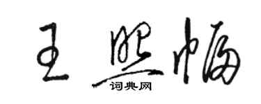 骆恒光王照幅草书个性签名怎么写