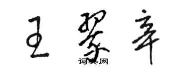 骆恒光王翠辛草书个性签名怎么写