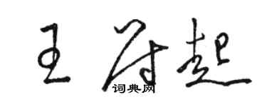骆恒光王尉起草书个性签名怎么写