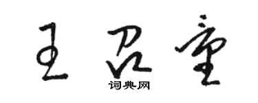 骆恒光王召量草书个性签名怎么写