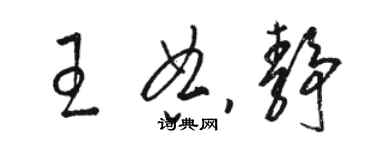骆恒光王典静草书个性签名怎么写
