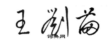 骆恒光王刘苗草书个性签名怎么写