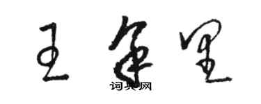 骆恒光王余里草书个性签名怎么写