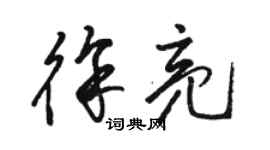 骆恒光徐亮草书个性签名怎么写