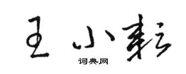 骆恒光王小耘草书个性签名怎么写