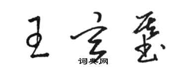 骆恒光王玄基草书个性签名怎么写