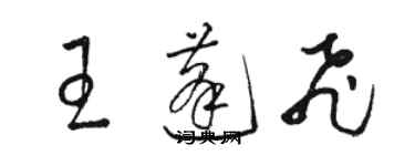 骆恒光王蓬飞草书个性签名怎么写