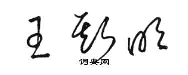 骆恒光王斯明草书个性签名怎么写