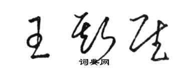 骆恒光王斯慰草书个性签名怎么写