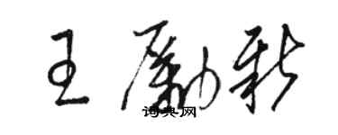骆恒光王励新草书个性签名怎么写