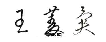 骆恒光王菱异草书个性签名怎么写