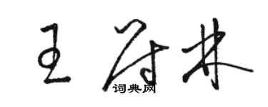骆恒光王尉林草书个性签名怎么写