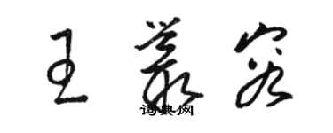 骆恒光王丛容草书个性签名怎么写