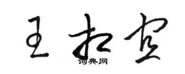 骆恒光王相宜草书个性签名怎么写