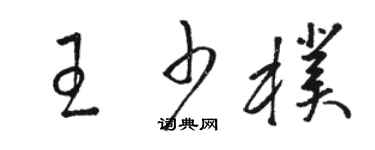 骆恒光王少朴草书个性签名怎么写