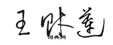 骆恒光王财莲草书个性签名怎么写