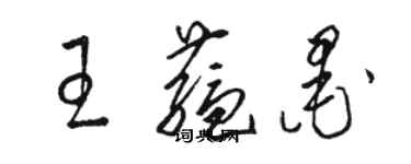 骆恒光王蕴墨草书个性签名怎么写