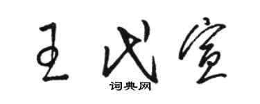 骆恒光王代宣草书个性签名怎么写