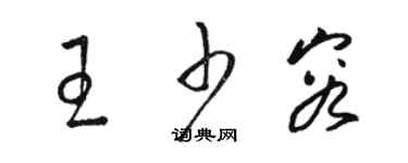 骆恒光王少容草书个性签名怎么写