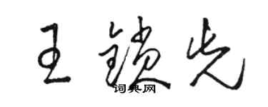 骆恒光王锁先草书个性签名怎么写