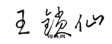 骆恒光王锁仙草书个性签名怎么写